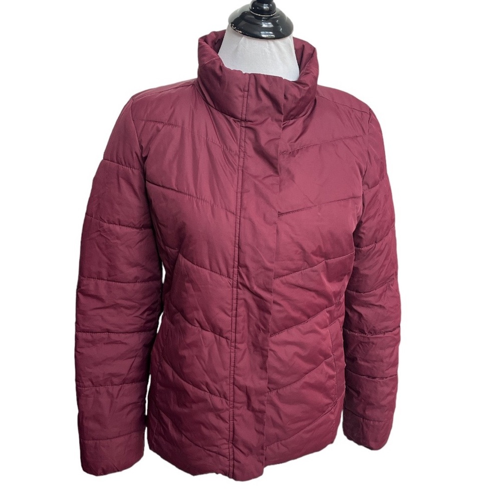 Gap Lightweight Puffer Jacket Ruby Wine Size Small - image 1